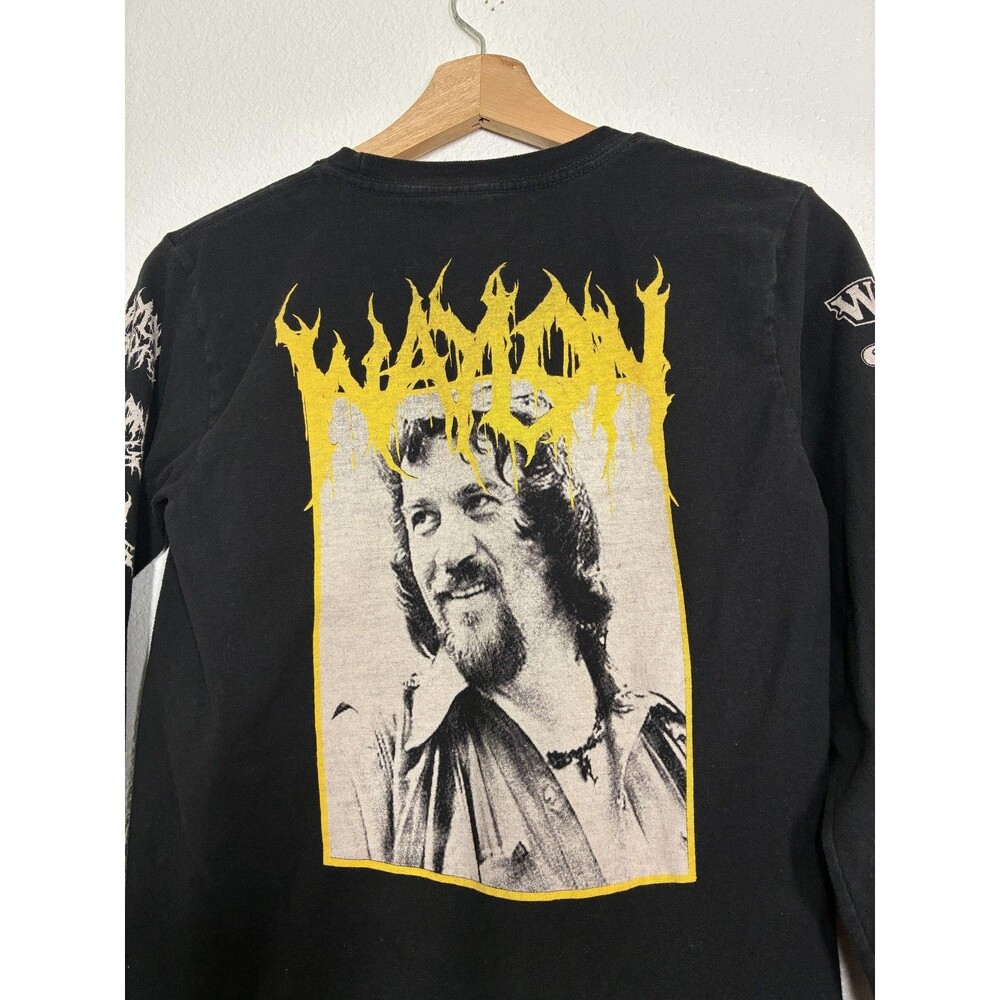 Waylon Jennings Shirt Mens XS Black Long Sleeve Graphic Tee Tultex Country Music - Picture 11 of 13